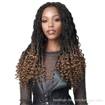 18inch Wavy Curly Senegalese Twists Easy Crochet Twists Braids Small with Curly Ends Twist Braids wavy Goddess